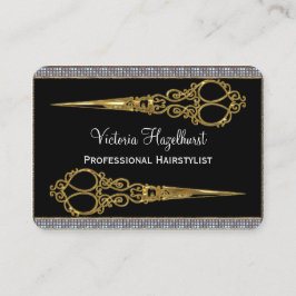 Cartão De Visita Tesouras dobro reais de Château profissionais