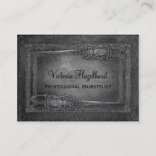 Cartão De Visita Tesouras pequenas do dobro do londrino