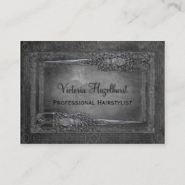 Cartão De Visita Tesouras pequenas do dobro do londrino