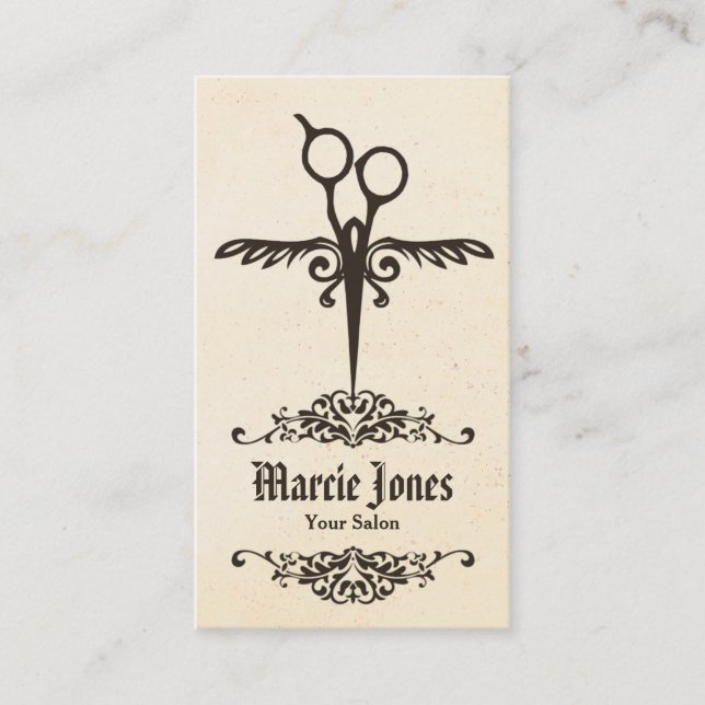 Cartão De Visita tesouras tribais do cabeleireiro do hairstylist do (Frente)