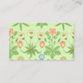 Cartão De Visita Teste padrão da margarida de William Morris