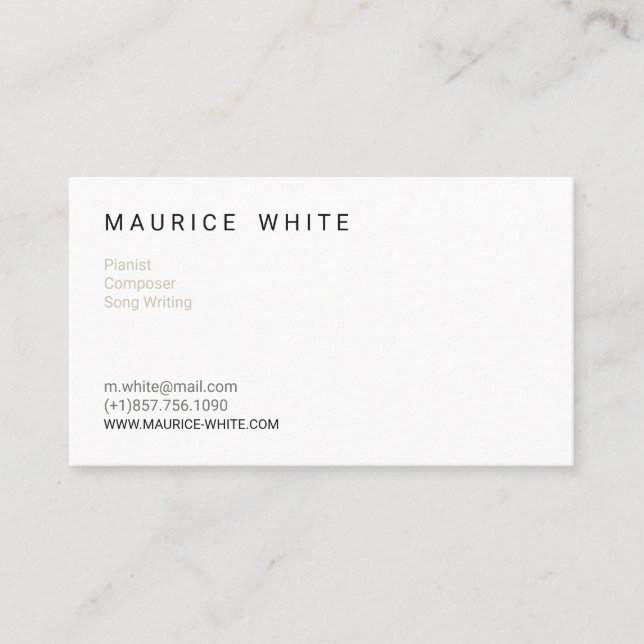 Cartão De Visita Teste padrão da música (Frente)