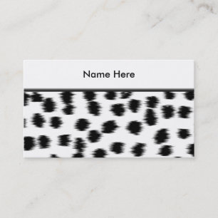 Cartão De Visita Teste padrão Dalmatian preto e branco do impressão