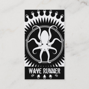 Cartão De Visita Teste padrão de Cracken do polvo de StellaRoot