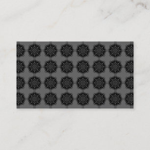 Cartão De Visita Teste padrão elegante à moda. Preto e cinza