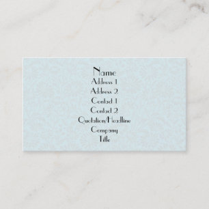 Cartão De Visita Teste padrão floral do damasco liso