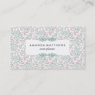 Cartão De Visita Teste padrão floral moderno