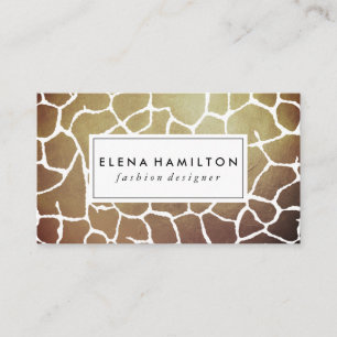 Cartão De Visita Teste padrão Luxe de Brown