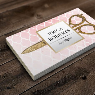 Cartão De Visita Teste padrão moderno do rosa da aguarela do