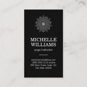 Cartão De Visita Teste padrão natural intrincado à moda