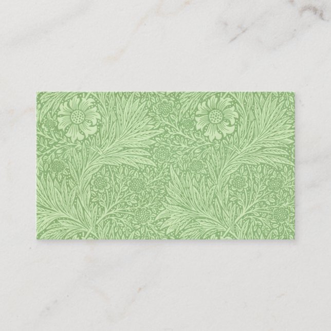 Cartão De Visita Teste padrão (verde) do cravo-de-defunto de (Frente)