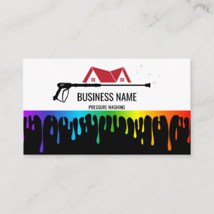 Cartão De Visita Teto de lavagem de energia por pressão profissiona
