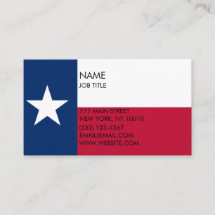 Cartão De Visita Texas Flag Modern