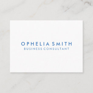 Cartão De Visita Texto azul minimalista