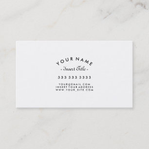 Cartão De Visita Texto Curvo em Preto e Branco