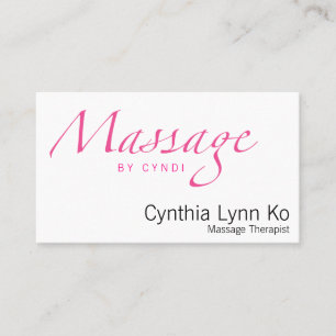 Cartão De Visita Texto da massagem