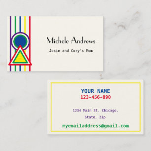 Cartão De Visita Texto de Cor das Placas Mãe da Data de Reprodução