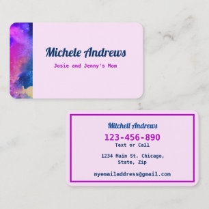 Cartão De Visita Texto de Cor das Placas Mãe da Data de Reprodução