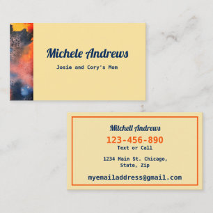 Cartão De Visita Texto de Cor das Placas Mãe da Data de Reprodução