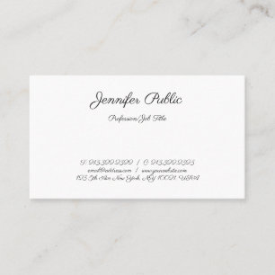 Cartão De Visita Texto de manuscrito elegante - Modelo simples