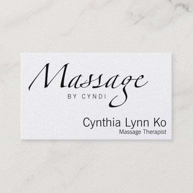 Cartão De Visita Texto de Massagem (Frente)