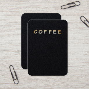 Cartão De Visita Texto de Sinal de Foto de Café