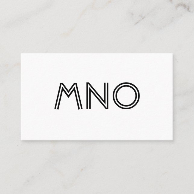 Cartão De Visita Texto do costume do monograma (Frente)