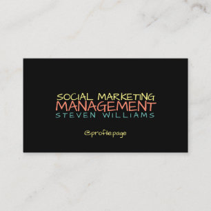 Cartão De Visita Texto do estilo do pop art da rua