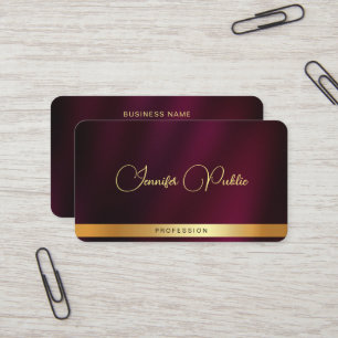 Cartão De Visita Texto do Nome do Script Dourado Personalizado Lúpu