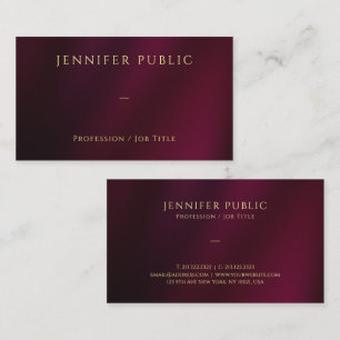 Cartão De Visita Texto Dourado Elegante de Modelo Personalizado