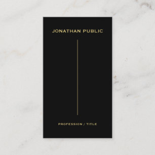 Cartão De Visita Texto Dourado Enviar Logotipo Aqui Código QR Preto