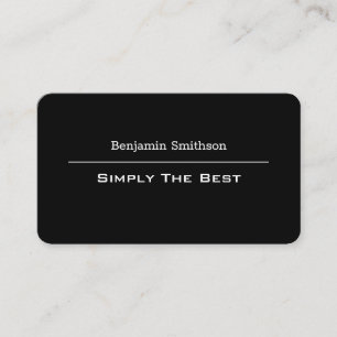 Cartão De Visita Texto e cores personalizáveis preto e branco bás