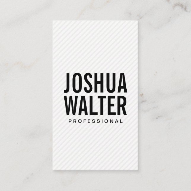 Cartão De Visita Texto em negrito simples com faixas (Frente)