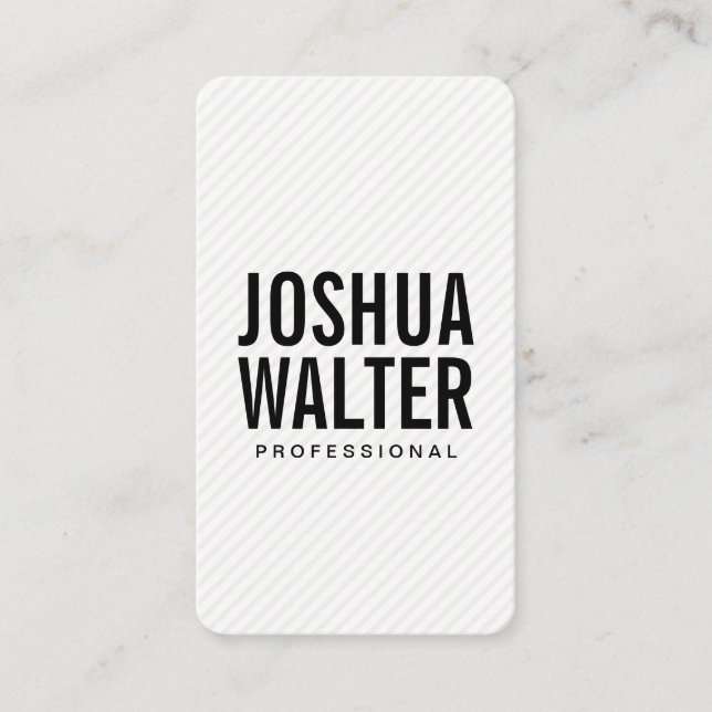 Cartão De Visita Texto em negrito simples com faixas (Frente)