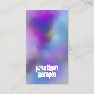 Cartão De Visita Texto em relevo modelo Moderno de Abstrato de Arte