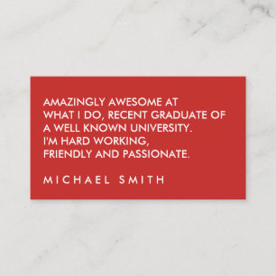 Cartão De Visita Texto Grande Mínimo Negrito