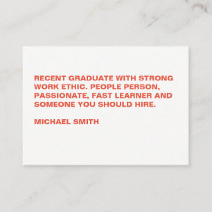 Cartão De Visita Texto Grande Mínimo Negrito