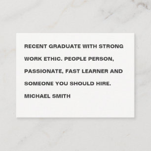 Cartão De Visita Texto Grande Mínimo Negrito