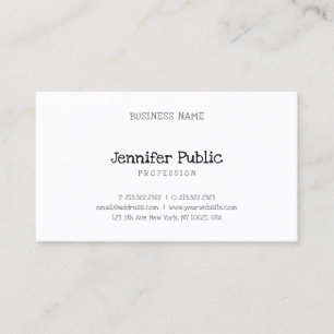 Cartão De Visita Texto Mínimo Elegante de Script de Modelo Mão