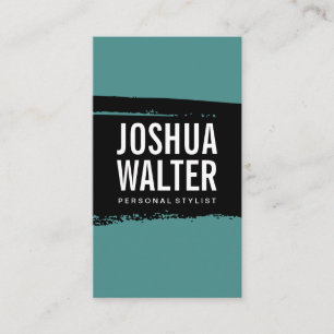 Cartão De Visita Texto Negrito Simples Preto Azul Verde Bruto