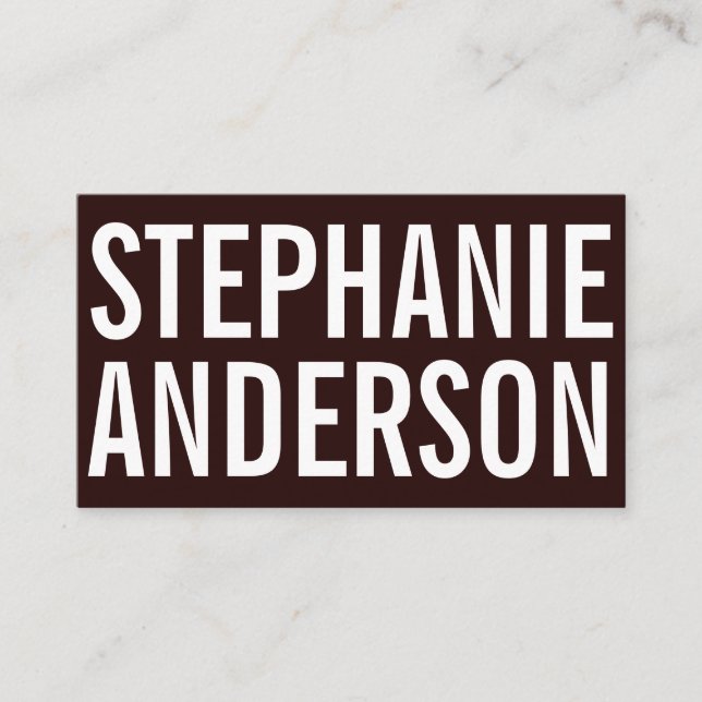 Cartão De Visita Texto Negrito Vermelho Profundo (Frente)