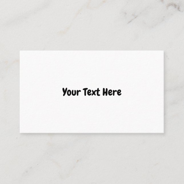 Cartão De Visita Texto Personalizado (Frente)