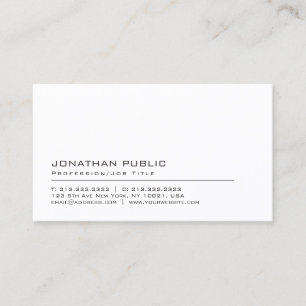 Cartão De Visita Texto Personalizado Elegante Moderno Simples Model