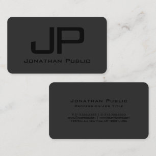 Cartão De Visita Texto Personalizado Elegante Moderno Simples Monog