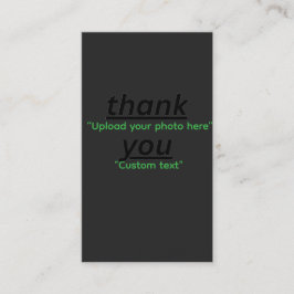 Cartão De Visita Texto Personalizado & Envie Sua Foto Personalizada