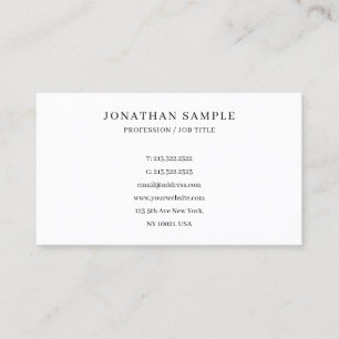 Cartão De Visita Texto Personalizado Moderno Elegante Simples Profi