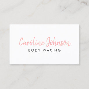 Cartão De Visita Texto Simples do Chalk Boutique Wax Waxing Body