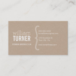 Cartão De Visita Texto simples e legal MODERN - Coroa ecológica mín