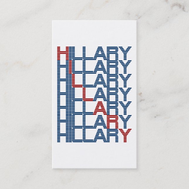 Cartão De Visita textoPilhasClinton hillary (Frente)