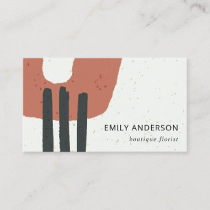 CARTÃO DE VISITA TEXTURA ABSTRATO CERAMICA TERRACOTA MODERNA